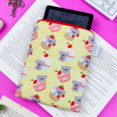 Case para Kindle/Leitor Digital Coala Cupcakes | ESTAMPA EXCLUSIVA